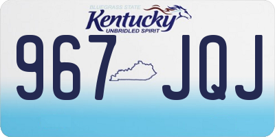 KY license plate 967JQJ