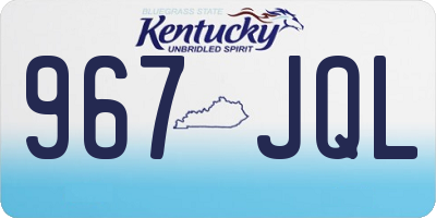 KY license plate 967JQL