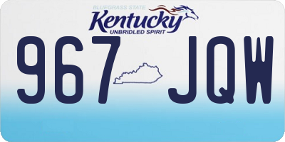 KY license plate 967JQW