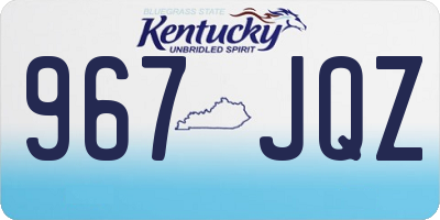 KY license plate 967JQZ