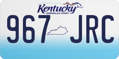 KY license plate 967JRC