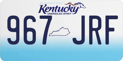 KY license plate 967JRF