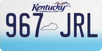 KY license plate 967JRL