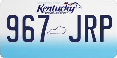 KY license plate 967JRP