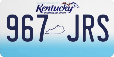 KY license plate 967JRS