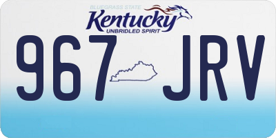 KY license plate 967JRV
