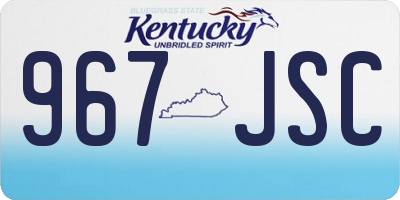 KY license plate 967JSC