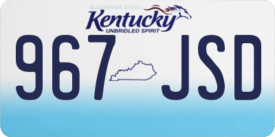 KY license plate 967JSD