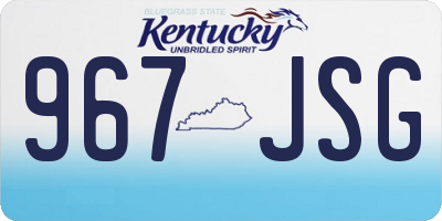 KY license plate 967JSG