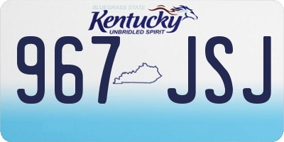 KY license plate 967JSJ
