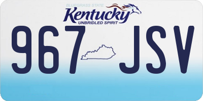 KY license plate 967JSV