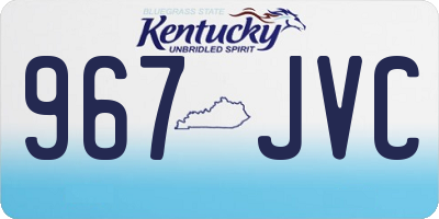 KY license plate 967JVC