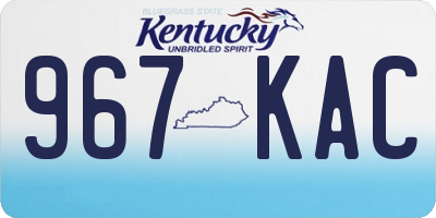 KY license plate 967KAC