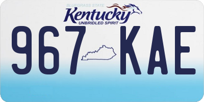KY license plate 967KAE