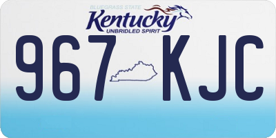 KY license plate 967KJC