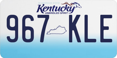 KY license plate 967KLE