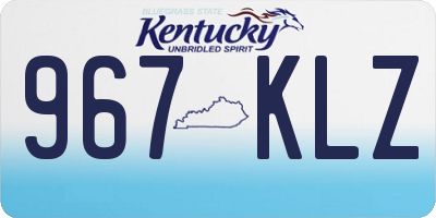 KY license plate 967KLZ