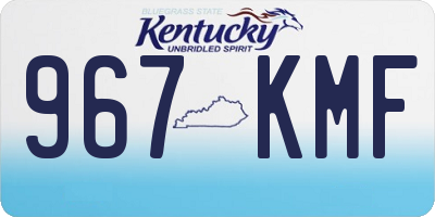 KY license plate 967KMF