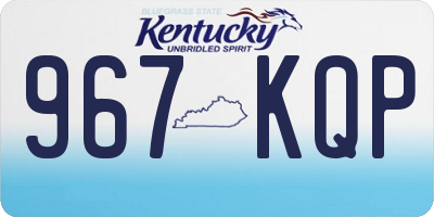 KY license plate 967KQP
