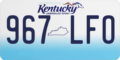 KY license plate 967LFO