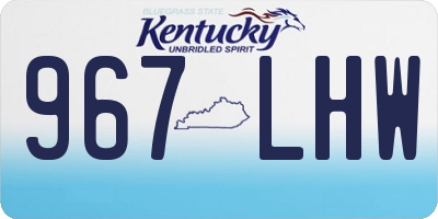 KY license plate 967LHW