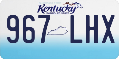KY license plate 967LHX