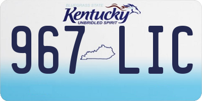 KY license plate 967LIC