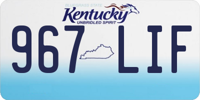 KY license plate 967LIF
