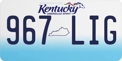 KY license plate 967LIG