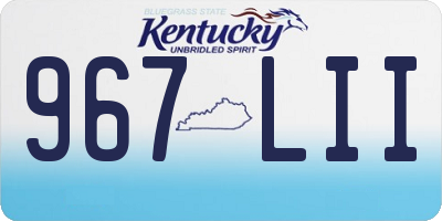 KY license plate 967LII