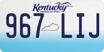 KY license plate 967LIJ