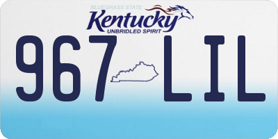 KY license plate 967LIL
