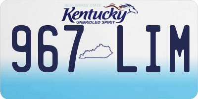 KY license plate 967LIM