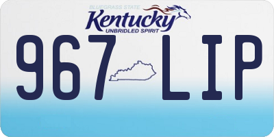 KY license plate 967LIP