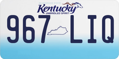 KY license plate 967LIQ