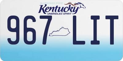 KY license plate 967LIT