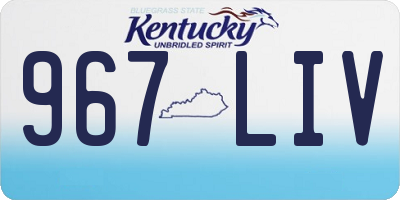 KY license plate 967LIV