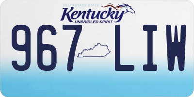 KY license plate 967LIW