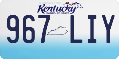 KY license plate 967LIY