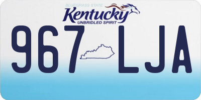 KY license plate 967LJA