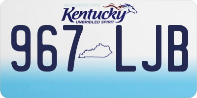 KY license plate 967LJB