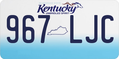 KY license plate 967LJC