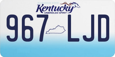 KY license plate 967LJD