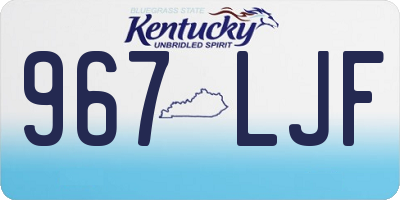 KY license plate 967LJF