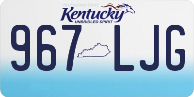 KY license plate 967LJG