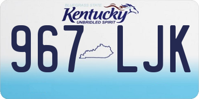 KY license plate 967LJK