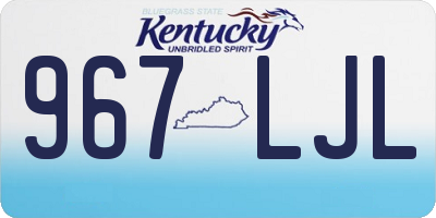 KY license plate 967LJL