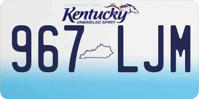 KY license plate 967LJM