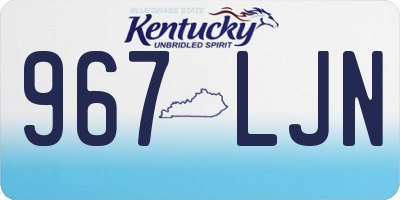 KY license plate 967LJN