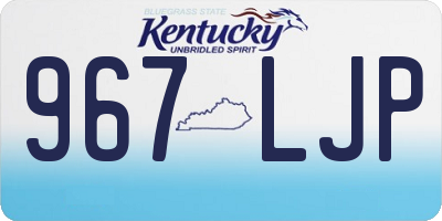KY license plate 967LJP